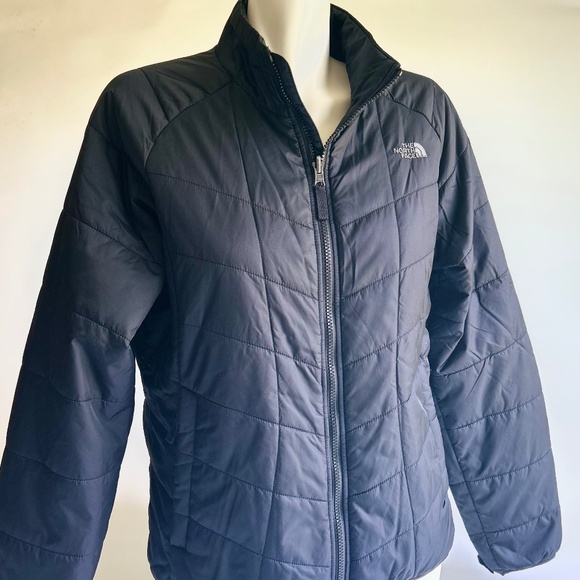 New The North Face Black Nylon Polyester Puffer Jacket size L - Picture 3 of 13